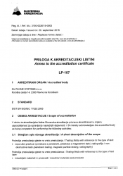 Priloga k akreditacijski listini LP 107 sep16